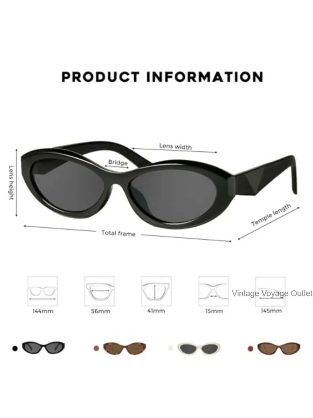 Oval Cat Eye Sunglasses for Women Retro Y2K Style UV400 Protection